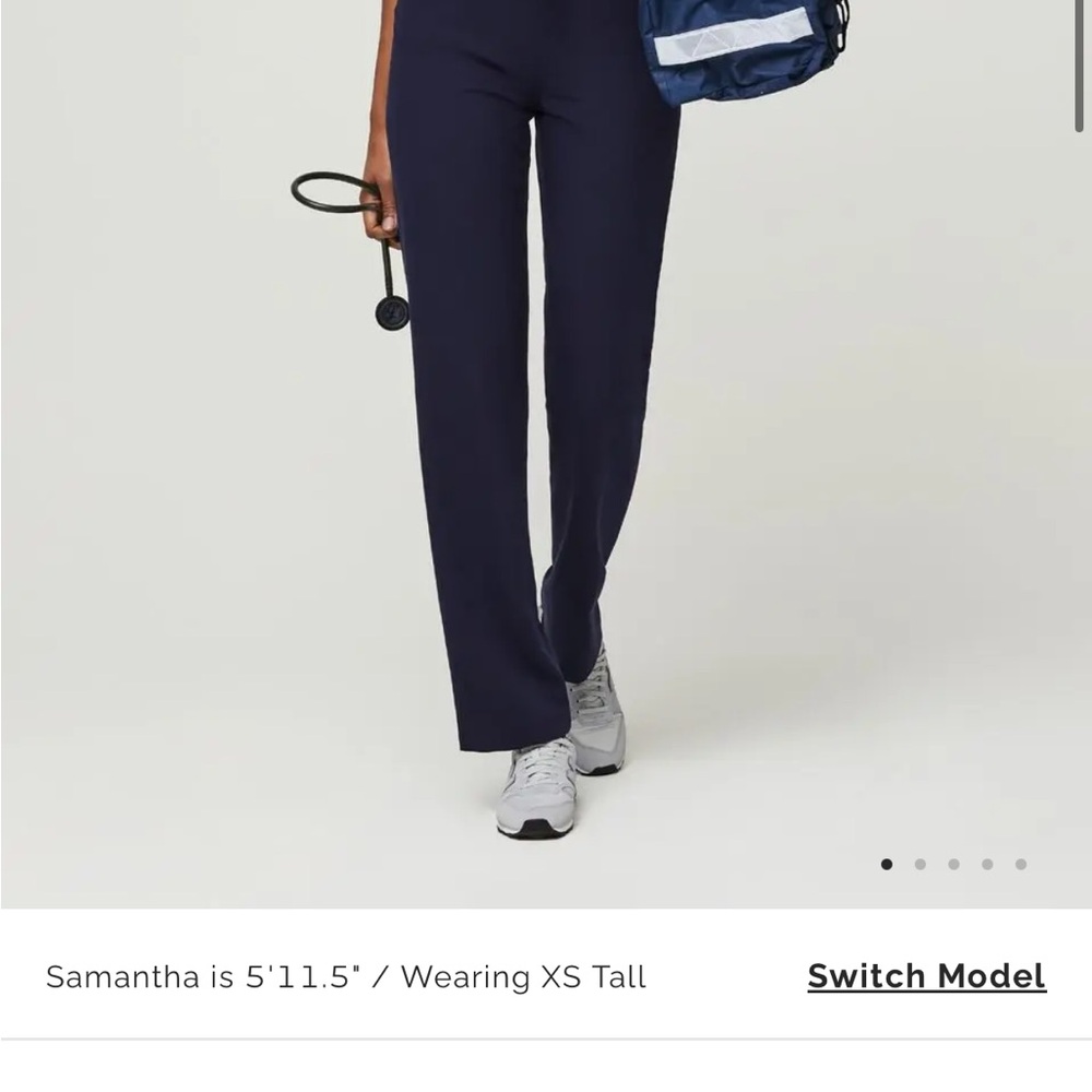 Figs Blue Straight Leg Pants Professional Wear